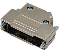 MHD45PK15-K - Capuchon Sub-D, 15 broches, coudé, argent, taille D.