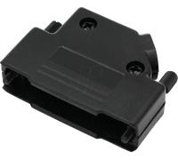 MHD45PPK15-K - Capuchon Sub-D, 15 broches, coudé, noir, taille A.