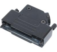 MHD45ZK15-BK-K - Capuchon Sub-D, 15 broches, coudé, noir, taille A.