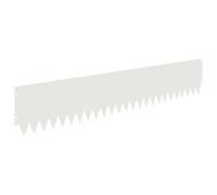 Mhdvray 30x Bordure de Pelouse Acier Blanc 103 x 20 cm Bordurette Jardin | Lot de 30 bordures souples en acier thermolaqué blanc pour délimiter facilement vos parterres de fleurs, allées et gazon.