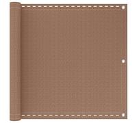 Mhdvray Écran de Balcon Taupe 75 x 700 cm HDPE Brise-Vue Occultant | Protection visuelle respirante pour terrasse et jardin. Toile HDPE résistant aux UV avec œillets et corde de fixation.