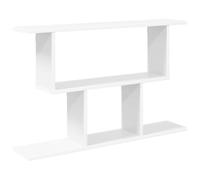 Mhdvray Étagère Murale 4 Niches Bois d'Ingénierie Blanc 80x15x50,5 cm | Meuble d'affichage suspendu pour salon et bureau, offrant quatre casiers de rangement modulaires pour livres et objets.