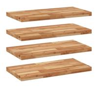 Mhdvray Étagères Flottantes 4 pcs 100x40x4 cm Bois Acacia Massif | Planche murale polyvalente pour salon, cuisine et bureau. Disposition personnalisable et rangement sur mesure.