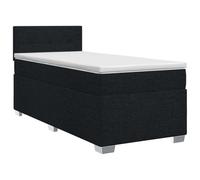 Mhdvray Lit Boxspring 100x200 cm avec Matelas et Surmatelas Noir | Lit complet 100x200 cm idéal pour une chambre moderne, incluant matelas à ressorts ensachés et tête de lit réglable.