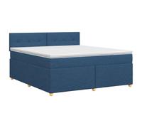 Mhdvray Lit Boxspring 140x190 cm Bleu avec Matelas et Tête de Lit | Ensemble lit complet avec matelas et surmatelas 5cm pour chambre adulte. Tête de lit ajustable hauteur 78 ou 88 cm.