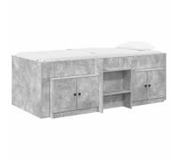 Mhdvray Lit Mezzanine 1 Personne avec 2 Caissons Gris Béton 3 Pcs | Solution gain d'espace pour studio et chambre: structure en bois d'ingénierie avec sommier à lattes et échelle d'accès.