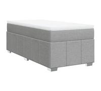 Mhdvray Lit Sommier 80x200 cm avec Matelas et Surmatelas Gris Clair | Ensemble lit complet avec soutien personnalisé pour chambre à coucher, housse amovible et lavable.