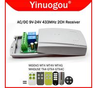 MHOUSE TX4 GTX4 GTX4C MOOVO MT4 MT4V MT4G Récepteur de télécommande de porte de garage 433,92 MHz Récepteur de télécommande universel 433 MHz AC DC 9V-24V