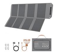 MHPOWOS Chargeur solaire pliable 80 W, panneau solaire portable | avec sorties USB C, USB A et CC, mini-chargeur 19 V pour smartphone, randonnée, voyages en plein air, camping