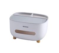 MHTECH Boîte à mouchoirs, boîte Multifonction, Porte-Stylo, Porte-télécommande, Porte-mouchoirs, boîte de Rangement, boîte à mouchoirs cosmétiques (Rose-1) (Grey)