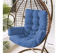 MHUQIA Coussin Fauteuil Suspendu, Coussin Fauteuil Rotin ExtéRieur, Coussinets Chaise D'Oscillation avec Dossier Haut pour Salon Patio Jardin (D)
