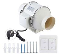 MHY® Ventilateur de conduit en ligne à haute efficacité Extracteur d'air Système de ventilation de cuisine de salle de bains 40 W