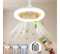 MHZB Plafonnier ventilateur-avec LED Lampe Integree et Telecommande Petites Ventilateur pour cuisine salon chambre à coucher-30W