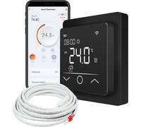 Mi-750 noir Thermostat intelligent WiFi avec sonde de sol externe