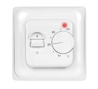 Mi-Heat MST1 Thermostat d'ambiance encastré avec capteur de sol - Blanc - Thermostat pour chauffage électrique au sol