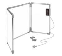 Mi-Heat Panneau chauffant pliable en aluminium 53x108cm Chauffage de bureau infrarouge 350W jusqu'à 80°C Mur chauffant pour bureau Home Office Poste de travail Caisses d'accueil