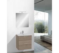 Mia ensemble meuble 59x61x39,5 cm avec miroir, lavabo et éclairage LED, Cordoba (MIASET60C)