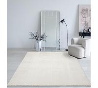 Mia’s Teppiche Taos - Tapis à Poils Courts Effet Fourrure, Ultra Doux et Lavable Jusqu’à 30°C, avec Dessous antidérapant, idéal pour Salon et Chambre, fabriqué en Turquie, Créme, 160 x 220 cm