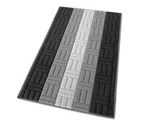 Mia Tapis de cuisine avec bordure absorbante, tissage 3D, différentes tailles et couleurs, multi-usages, aussi pour salle de bain, chambre, couloir, 100 % fabriqué en Italie 50x80 cm gris