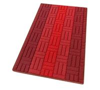 Mia Tapis de cuisine avec bordure absorbante, tissage 3D, différentes tailles et couleurs, multi-usages, aussi pour salle de bain, chambre, couloir, 100 % fabriqué en Italie 57x190 cm bordeaux