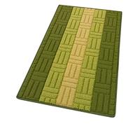 Mia Tapis de cuisine avec bordure absorbante, tissage 3D, différentes tailles et couleurs, multi-usages, aussi pour salle de bain, chambre, couloir, 100 % fabriqué en Italie 50x100 cm vert