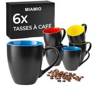 MIAMIO - Lot de 6 Tasses à Café (350 ml) - Le Papillon (Mixte) - Daily