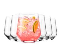 MIAMIO - Lot de 6 Verres à Eau 420 ml, Ensemble de Verres, Verres Hauts, Verres à Boire pour Cuisine, Gobelets en Verre - Passe au Lave-vaisselle - Collection Riva