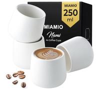 MIAMIO - tasses à café Set, céramique Daily | céramique tasses à café für Kaffee, Tee und Mahlzeiten, 250ml, Weiß pour le quotidien - pour le quotidien at home daily