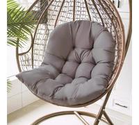 Miaogoo Galette de balancelle lavable et respirante avec housse amovible, coussin pratique et doux, en polyester confortable, gris foncé, 80 x 100 x 15 cm