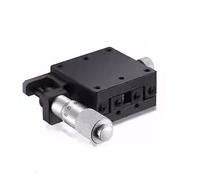MIAOSHE Plateforme de déplacement manuel for micromètre LGX40-L, rail de guidage linéaire double 40 mm x 40 mm, table coulissante for applications optiques de précision Module