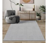 Mia's Tapis Comfort Moderne à Poils Courts et Moelleux, Dessous antidérapant, Lavable jusqu'à 30 °C, Super Doux, Aspect Fourrure, Gris, 140 x 200 cm