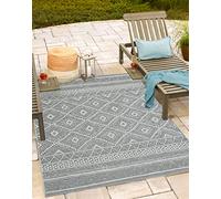 Mia's Teppiche Adora - Tapis Moderne, Style Boho, adapté à l'intérieur et à l'extérieur, idéal pour la Cuisine et la Salle à Manger, Gris, 140x200cm