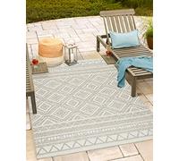 Mia's Teppiche Adora - Tapis Moderne, Style Boho, adapté à l'intérieur et à l'extérieur, idéal pour la Cuisine et la Salle à Manger, Beige, 120cm Rond
