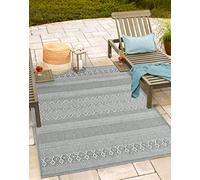 Mia's Teppiche Adora - Tapis Moderne, Style Boho, adapté à l'intérieur et à l'extérieur, idéal pour la Cuisine et la Salle à Manger, Gris, 160x220cm