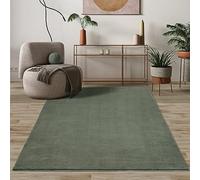 Mia's Teppiche Comfort Tapis Moderne Moelleux à Poils Courts, Dessous antidérapant, Lavable à 30 degrés, Super Doux, Aspect Fourrure, Vert foncé, 120 x 160 cm