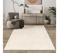 Mia's Teppiche Comfort Tapis Moderne Moelleux à Poils Courts, Dessous antidérapant, Lavable à 30 degrés, Super Doux, Aspect Fourrure, Beige, 240 x 340 cm