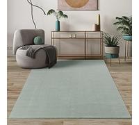 Mia's Teppiche Comfort Tapis Moderne Moelleux à Poils Courts, Dessous antidérapant, Lavable à 30 degrés, Super Doux, Aspect Fourrure, Vert, 80 x 150 cm