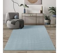 Mia's Teppiche Comfort Tapis Moderne Moelleux à Poils Courts, Dessous antidérapant, Lavable à 30 degrés, Super Doux, Aspect Fourrure, Bleu, 80 x 150 cm