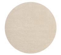 Mia's Teppiche Olivia pour Salon/Chambre à Coucher - Lavable - 120 cm Rond, Beige