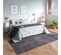 Mia's Teppiche Olivia pour Salon/Chambre à Coucher - Lavable - 80x150 cm, Gris Fonce