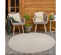 Mia's Teppiche "Zoey - Tapis de Haute qualité pour Le Salon et la Chambre - Crème - en 160 cm Rond en polypropylène