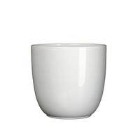 MICA Decorations 144689 Tusca Cache-Pot pour l'intérieur, Céramique, Blanc, 25 x 25 x 23 cm