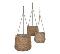 Mica Decorations Avalon Panier à plantes suspendu - Lot de 3 - Zostère