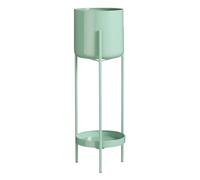 Mica Decorations Colyn Pot de Fleurs sur Pieds - Pot de Fleurs - Pot de Fleur Intérieur ou Extérieur - Support pour Plantes en Fer - Pot Plante H60 x Ø19 cm - Vert Menthe