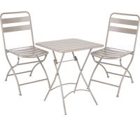 Mica Decorations Ensemble bistro Evita - Lot de 3 - Métal - Brun