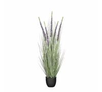 MICA Decorations Eremurus - Gazon Artificiel en Pot - Fausse Plante Interieur - Plantes Artificielles Interieur - H80 x Ø25 cm - Vert, Violet