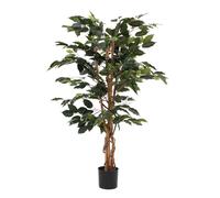 MICA Decorations Ficus Benjamin dans Pot en Plastique Plante Artificielle, Polyester, Vert, 65 x 65 x 110 cm