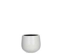 MICA Decorations Gabriel Pot Rond Blanc 14 x 16 cm