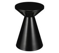 Mica Decorations Jim Table d’Appoint Ronde H45 x Ø31 cm - Table Basse en Métal pour Salon ou Chambre - Table de Nuit Industrielle au Design Robuste - Noir