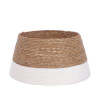 Mica Decorations Jupe de Sapin de Noël Ø50 x H26 cm - Cache Pied en Jonc de Mer - Blanc Cassé